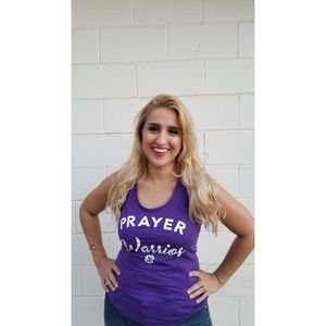 Christian Inspirational Prayer Warrior Tank Top, size large